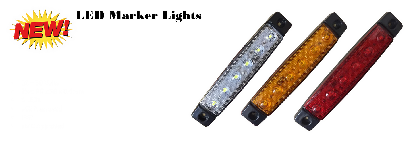 6 LED Slim Marker Light (WHITE) - LG116