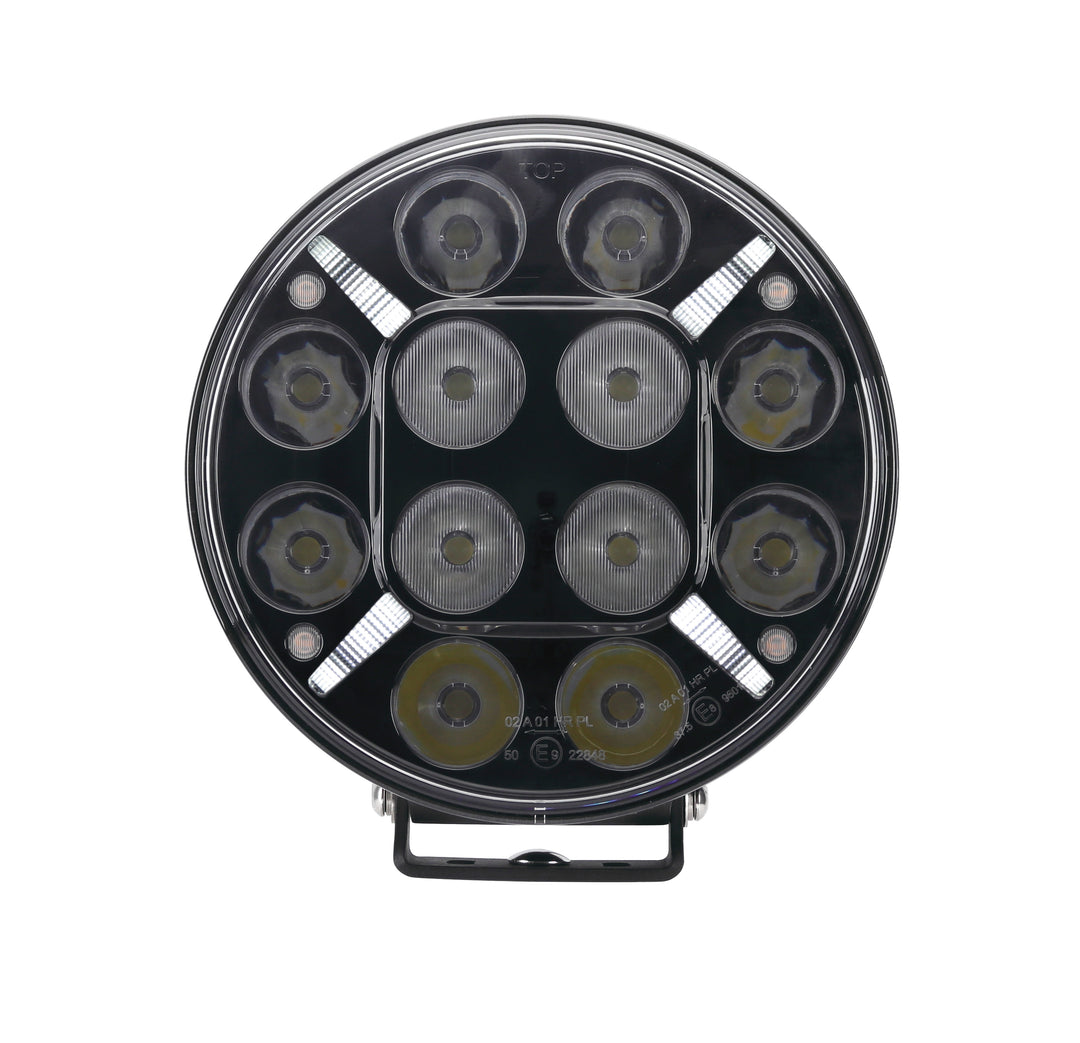 120 Watt 9 LED Driving Light with Dual Colour Position & Amber Warning Strobe - LG877