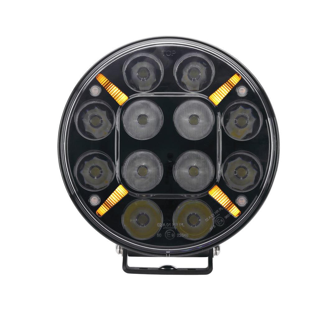 120 Watt 9 LED Driving Light with Dual Colour Position & Amber Warning Strobe - LG877