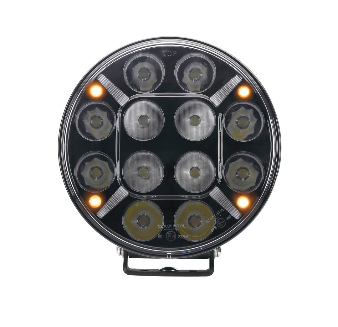 120 Watt 9 LED Driving Light with Dual Colour Position & Amber Warning Strobe - LG877