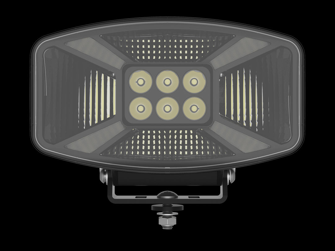 140W 10" X Driving Light w/ Dual Position Light & Warning Light - LG932