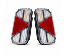 Wireless Magnetic LED Trailer Lights with Triangle Reflectors – Rechargeable Tail Light Kit - LG584