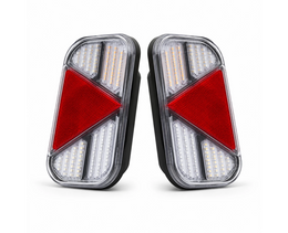 Kabellose magnetische LED-Anhängerbeleuchtung mit Dreiecksreflektoren – Wiederaufladbares Rücklicht-Set – LG584