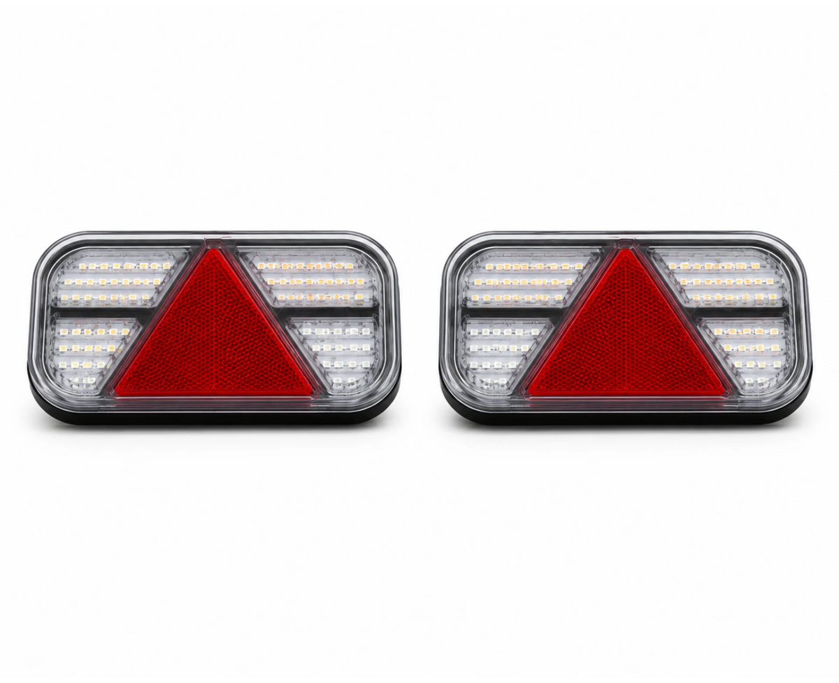 Kabellose magnetische LED-Anhängerbeleuchtung mit Dreiecksreflektoren – Wiederaufladbares Rücklicht-Set – LG584