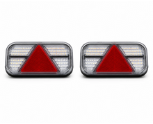 Wireless Magnetic LED Trailer Lights with Triangle Reflectors – Rechargeable Tail Light Kit - LG584