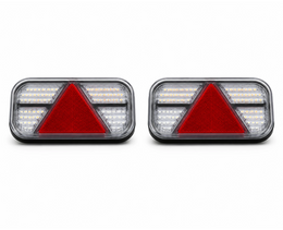Kabellose magnetische LED-Anhängerbeleuchtung mit Dreiecksreflektoren – Wiederaufladbares Rücklicht-Set – LG584