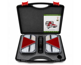 Kabellose magnetische LED-Anhängerbeleuchtung mit Dreiecksreflektoren – Wiederaufladbares Rücklicht-Set – LG584