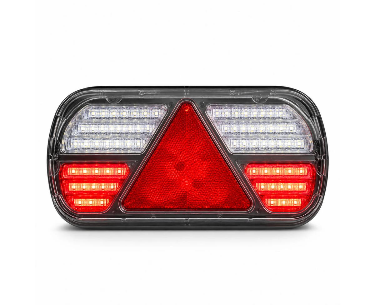 Wireless Magnetic LED Trailer Lights with Triangle Reflectors – Rechargeable Tail Light Kit - LG584