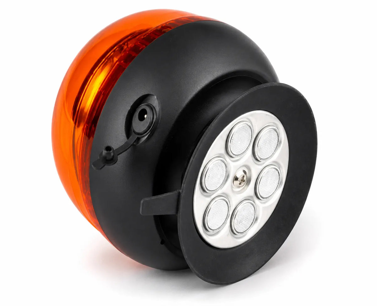 Akku LED Rundumleuchte Magnet 12V 24V Orange - LG715