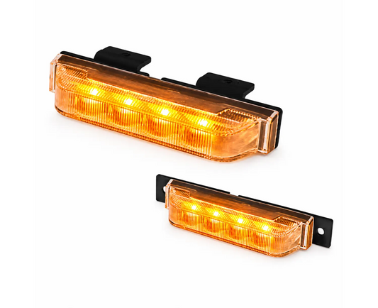 4 LED Ambre Super Mince Grille Avertissement Stroboscopique - LG774