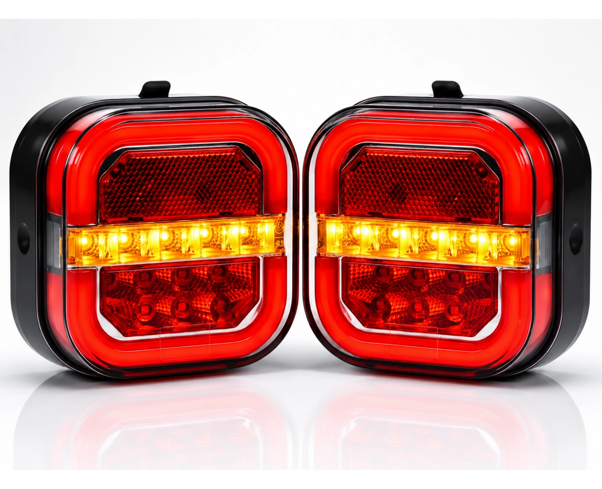 Oplaadbare LED Magnetische Achterlichtset voor Aanhanger - LG505