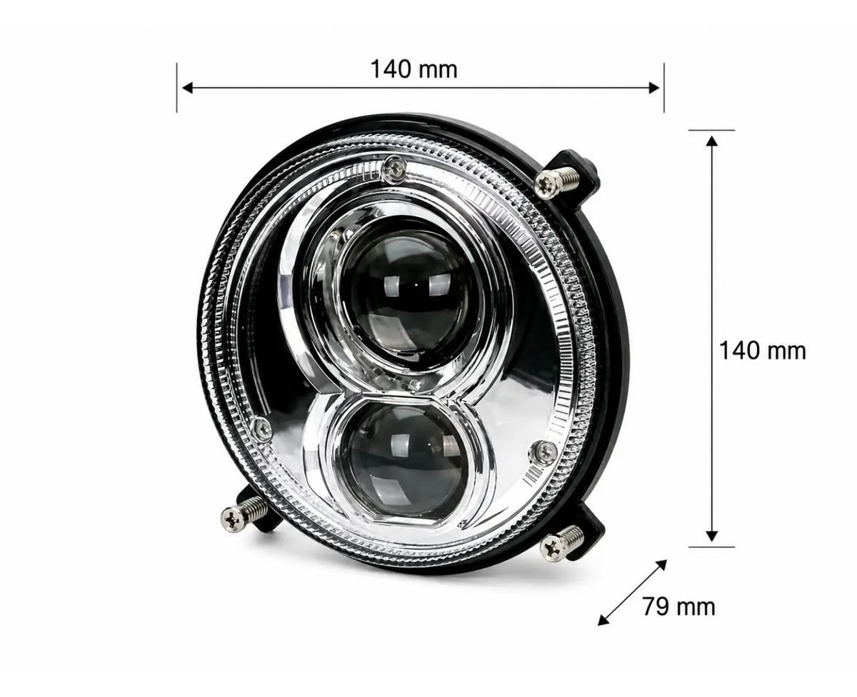 90 Watt LED Rundt Høyt & Lavt Lys Frontlys - LG824EU