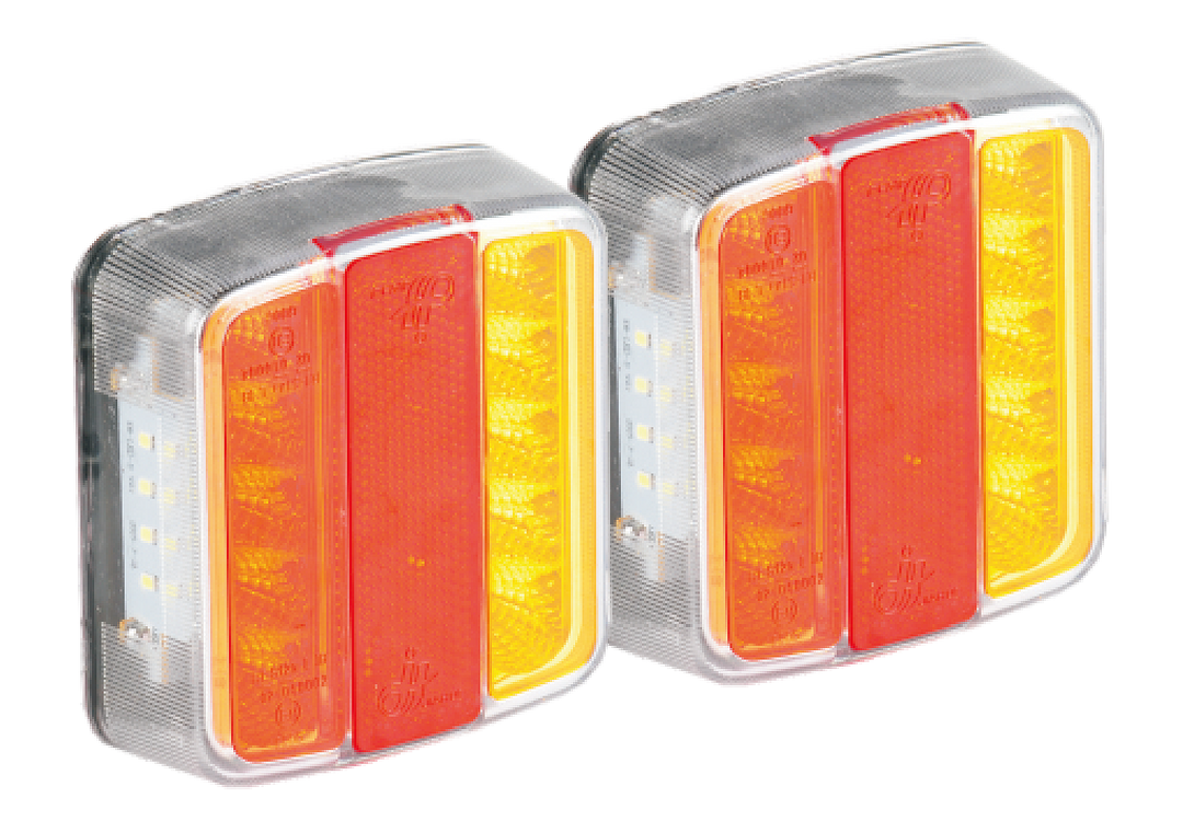 LED Tail Light Square Combination - Pair - LG529