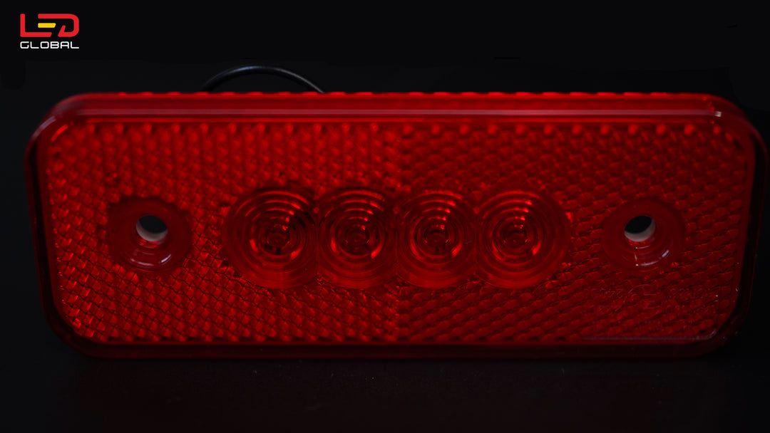 LED Rectangular Marker Light Red - LG099