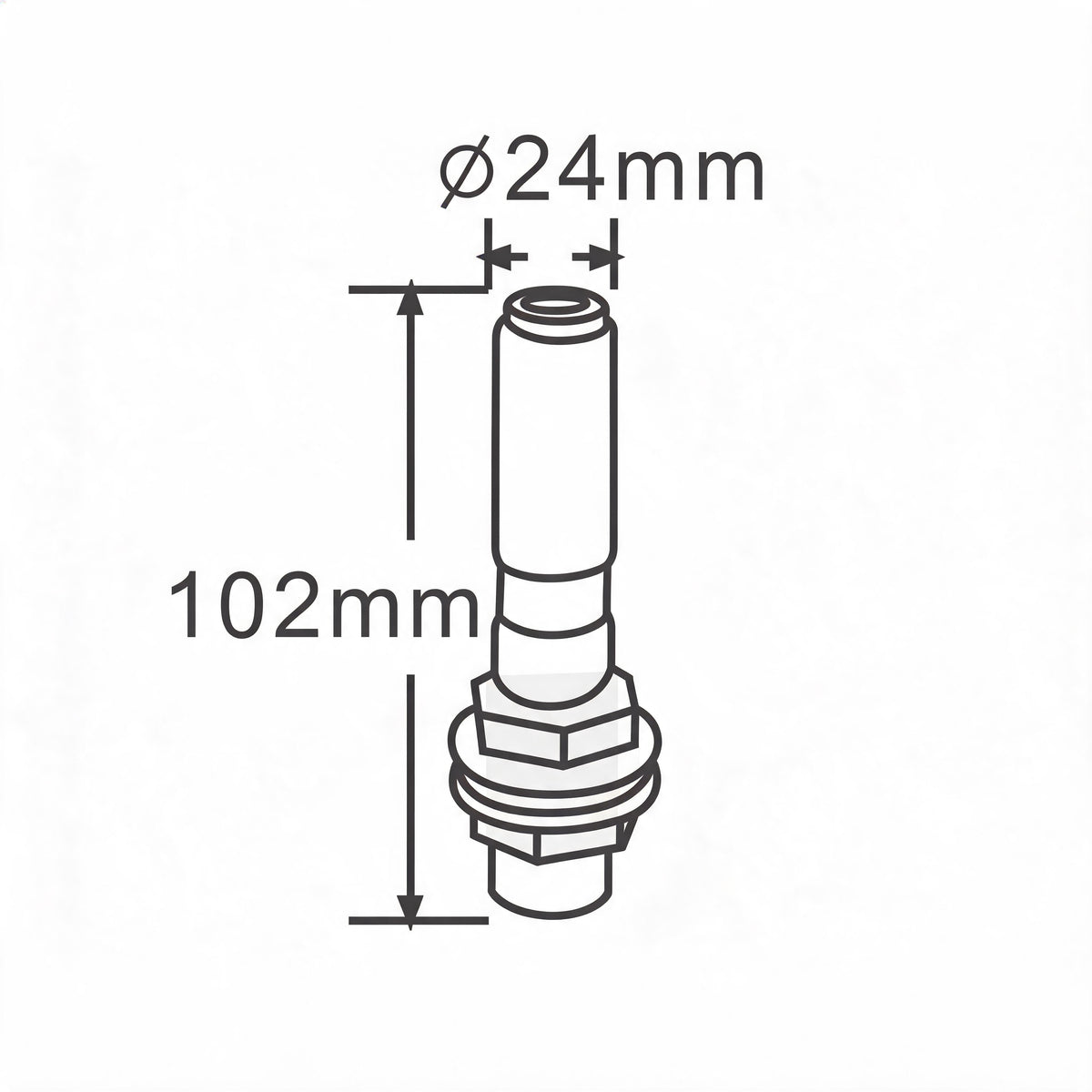 LG3001 DIN beacon mounting bracket dimension drawing