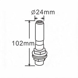 LG3001 DIN beacon mounting bracket dimension drawing