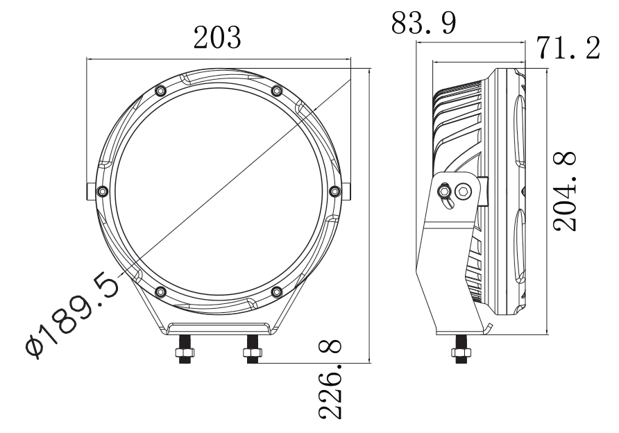 LG827 Dimensions