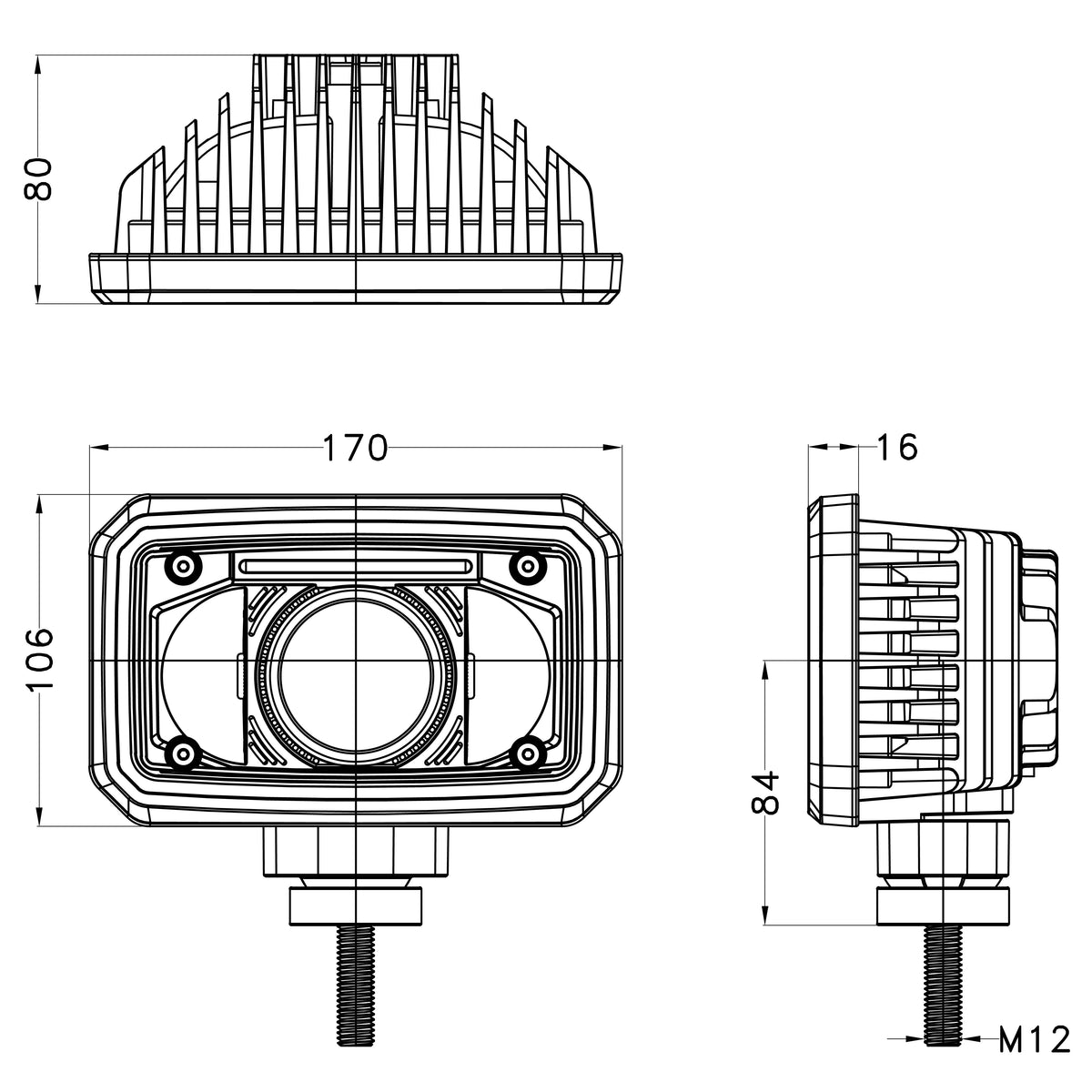 LG829EU dimension drawing