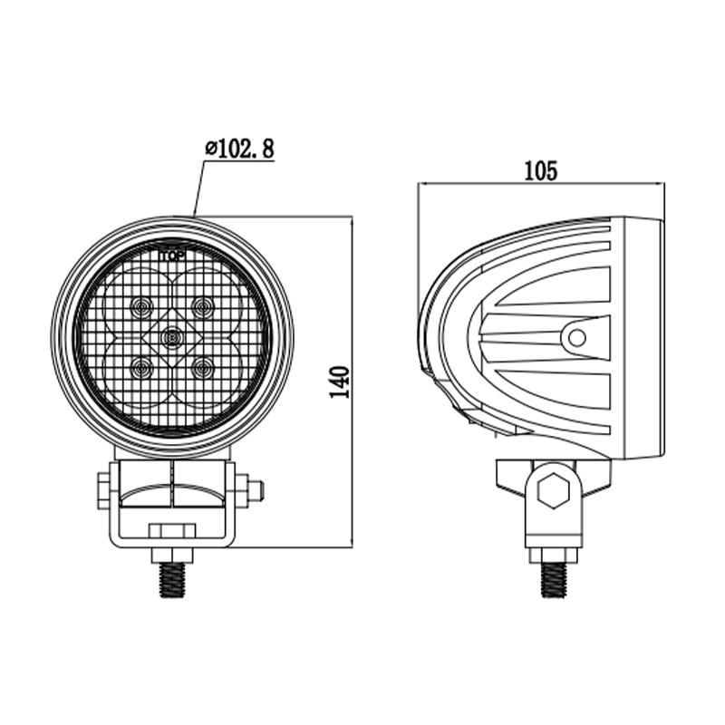 50 Watt LED Round Work Light - LG833