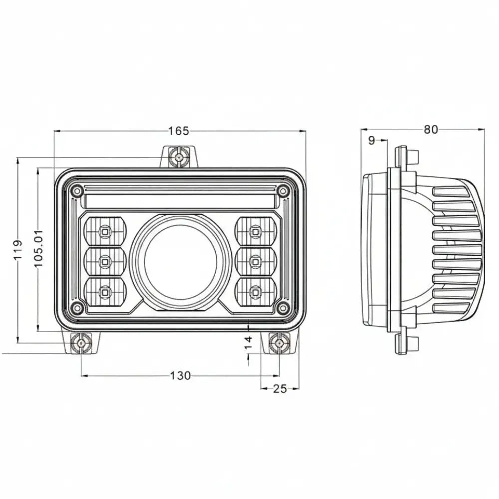 102 W LED prednje svjetlo s dugim i kratkim snopom sa DRL - LG837EU