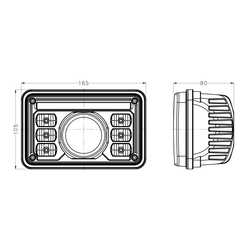 69 Watt LED High & Low Beam Headlight with DRL - LG838EU
