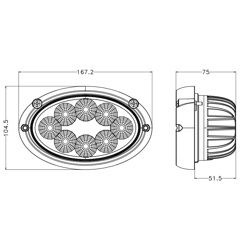 40 Watt LED Cab Insert Light - LG841