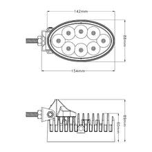 40 Watt LED Adjustable Mount Oval Work Light - LG847