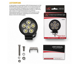 24 Watt LED Flood Beam Round Work Light - LG872