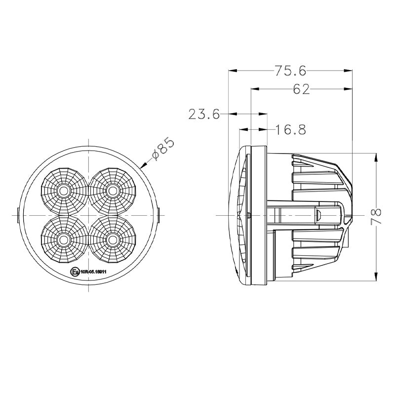 40 Watt LED Built In Work Light - LG883
