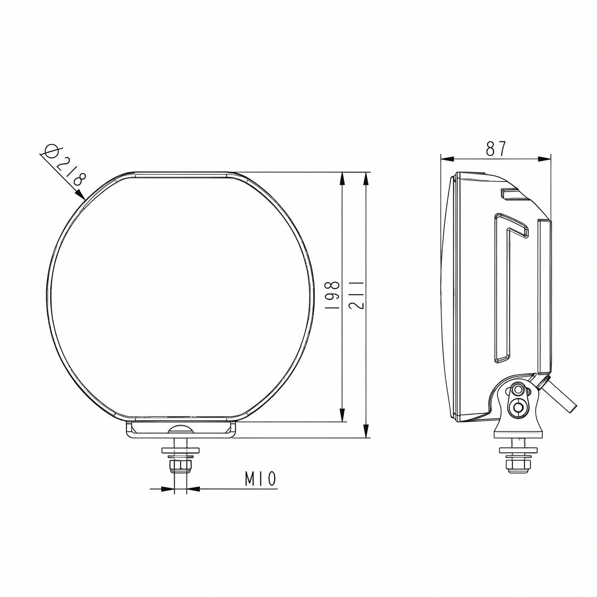 LG936 dimension drawing in millimetres