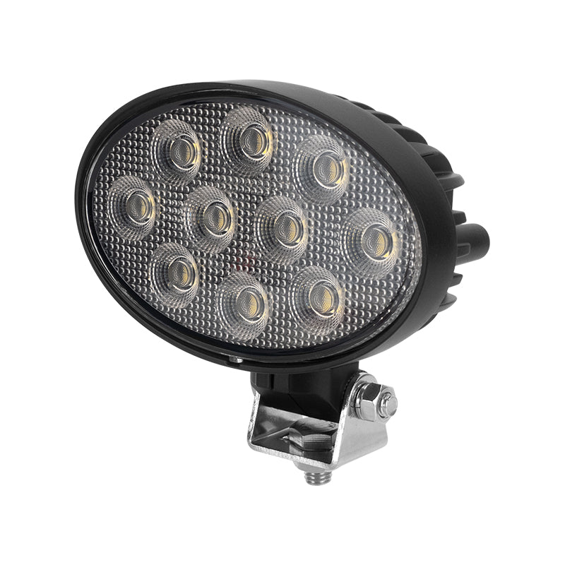 40 Watt LED Oval Flood Beam Work Light - Dual Mount, Swivel - LG974