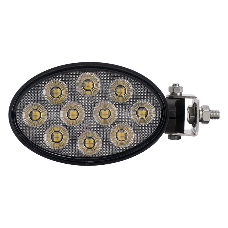 40 Watt LED Oval Flood Beam Work Light - Dual Mount, Swivel - LG974