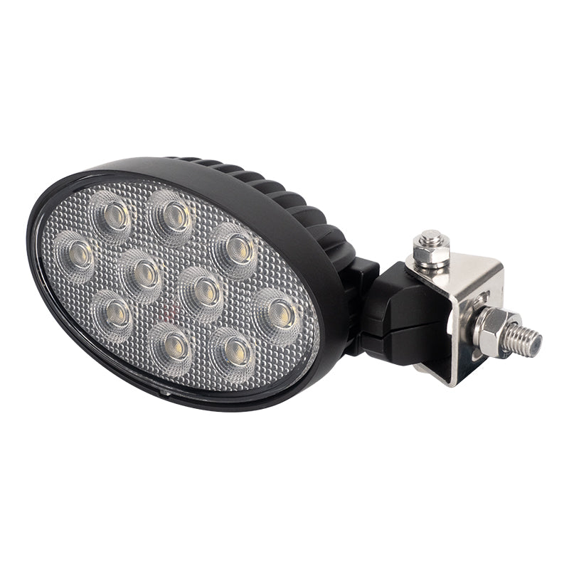 40 Watt LED Oval Flood Beam Work Light - Dual Mount, Swivel - LG974