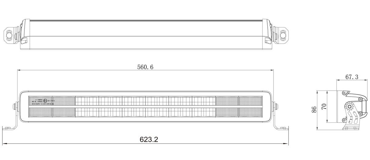 LG991 dimension drawing in millimetres