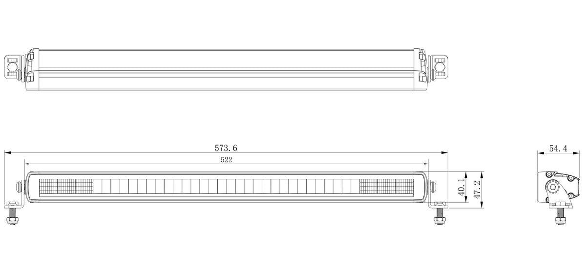 LG994 dimension drawing in millimetres