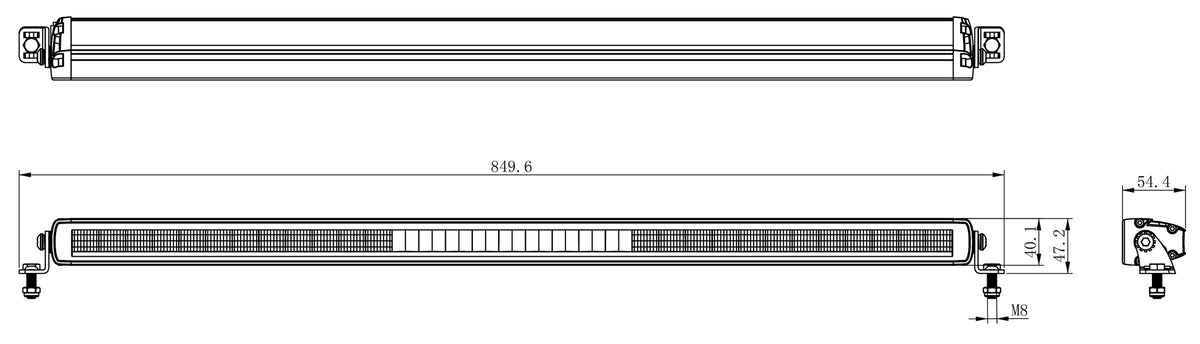 LG995 dimension drawing in millimetres
