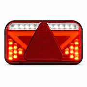 LED Tail Light Rectangular Combination with Triangle & Built-In Smart Resistor (LH) - LG574