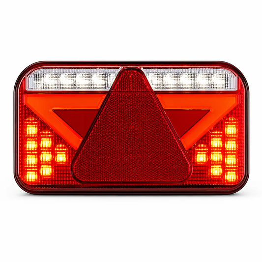 LED Tail Light Rectangular Combination with Triangle & Built-In Smart Resistor (RH) - LG575