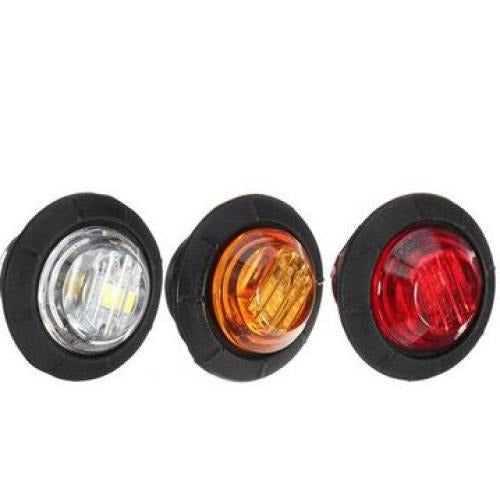 LED Button Marker Light (Pair) - RED - LG124