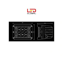 18W Side Shooter Work LED Light - LG861