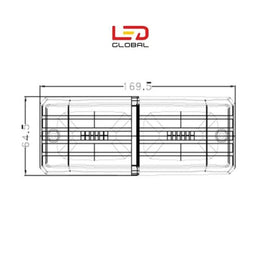 24W LED Tail Light w/Indicator (Red & Amber) - LG581