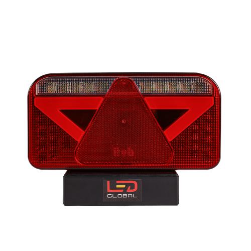 LED Tail Light Rectangular Combination with Triangle & Built-In Smart Resistor (LH) - LG574