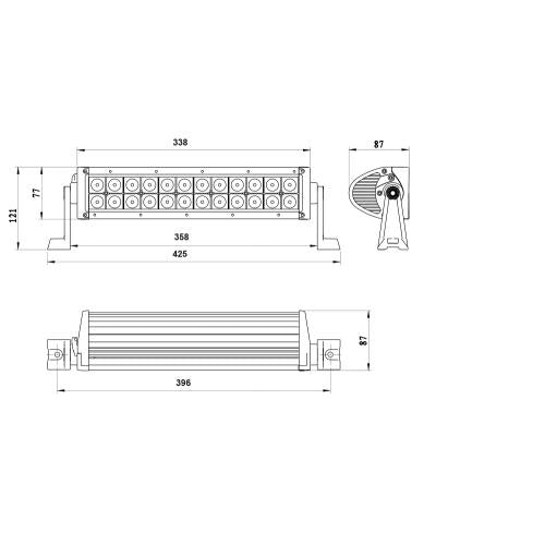 72 Watt LED Arbejdslampe Bar - LG803