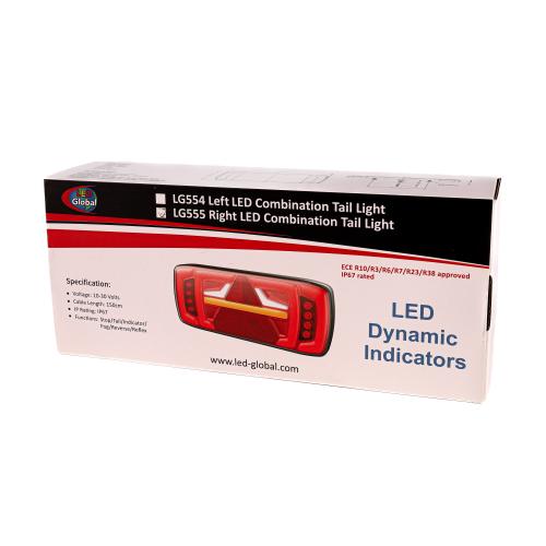 LED Combination Tail Light with Dynamic Indicator (RH) - LG555