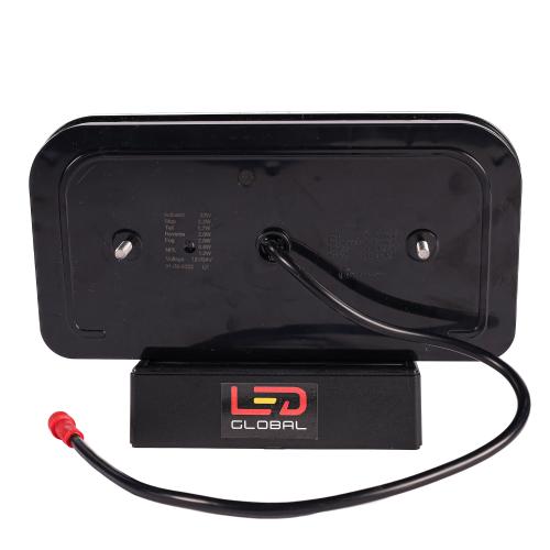 LED Tail Light Rectangular Combination with Triangle & Built-In Smart Resistor (LH) - LG574
