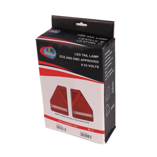 LED Tail Light Triangular Combination with Built In Smart Resistor (LH) - LG570
