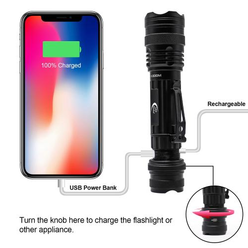 LED Rechargeable Hand Torch with Power Bank - LG913