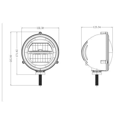 6" Round LED Headlight - LG8190EU