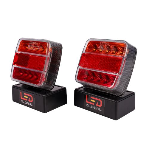LED Tail Light Square Combination - Pair - LG529