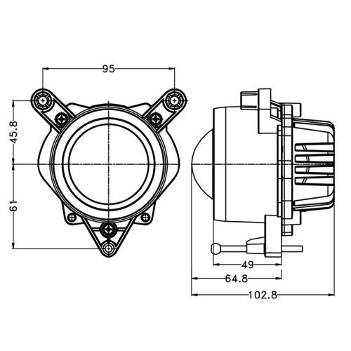 60 Watt Low Beam LED Headlight - LG891EU